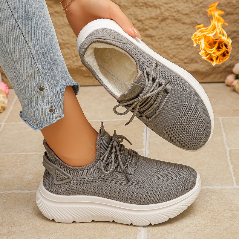 Zapatillas de Deporte para Cam - Knit Fabric Lace Up Sneakers reseña y precio
