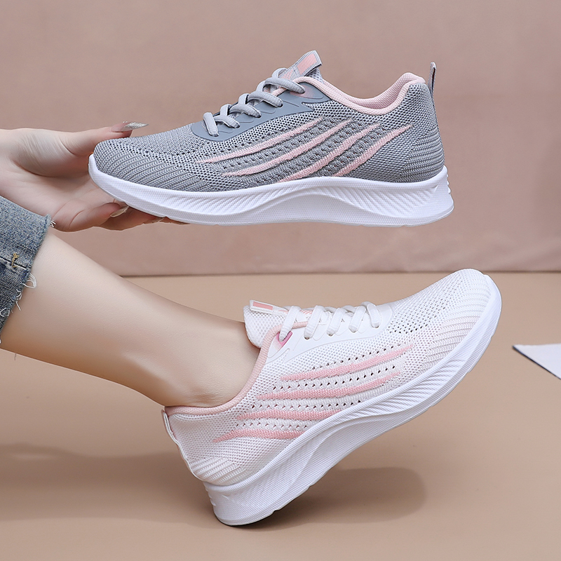 Zapatillas deportivas informal - Knit Fabric Lace Up Sneakers reseña y precio
